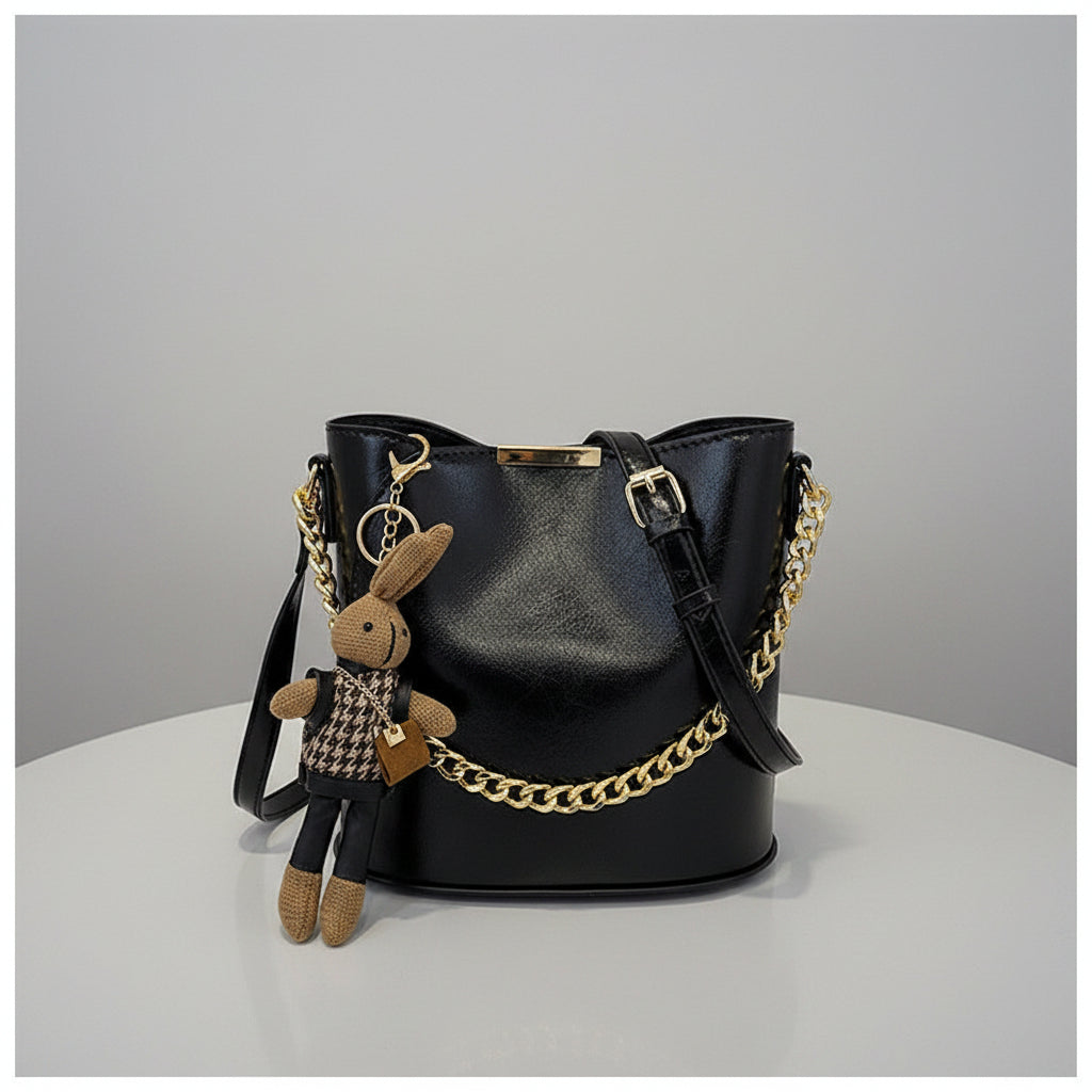 DIY Midnight Charm Bucket Bag