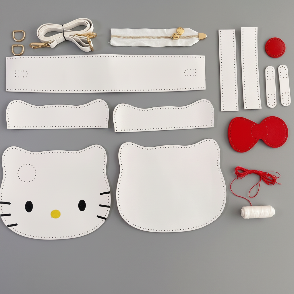 Kitty Character PU Leather DIY Mini Bag