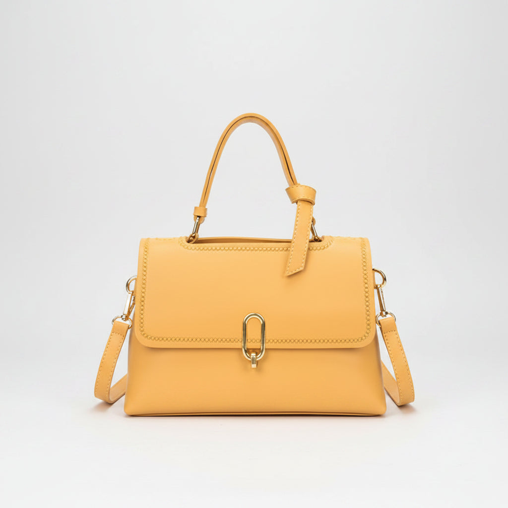 DIY Lock Elegance Top-Handle Bag