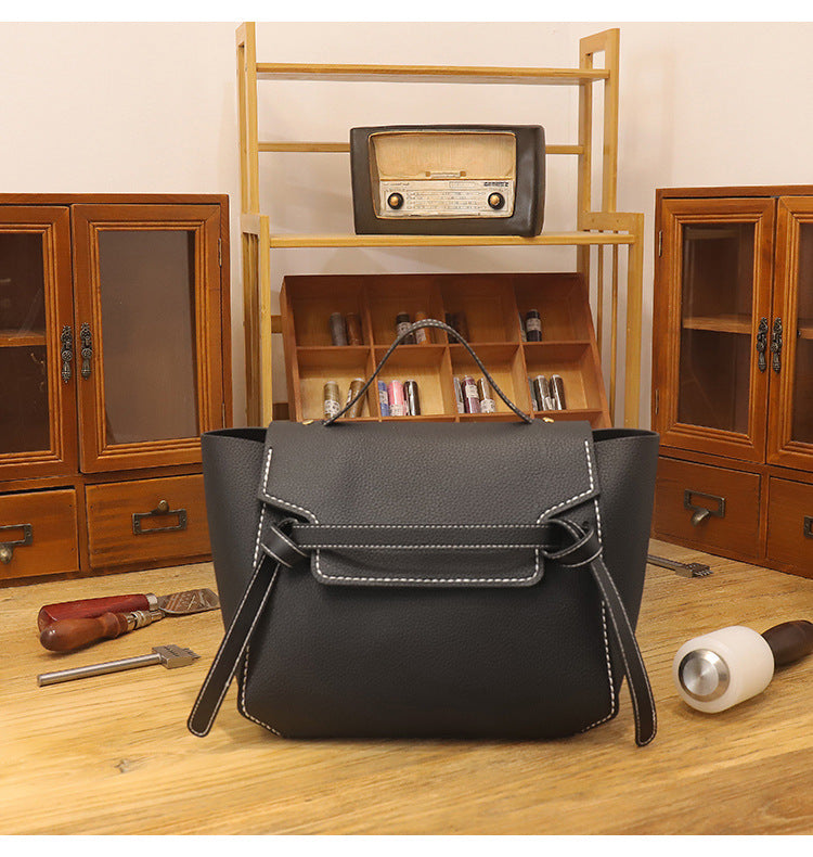 DIY Elegance Belted Satchel