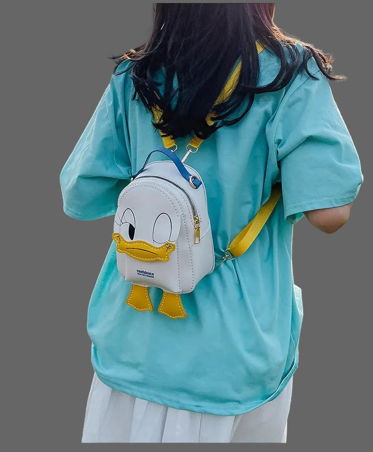 3-in-1 Cute Duck Mini Backpack Crossbody Bag