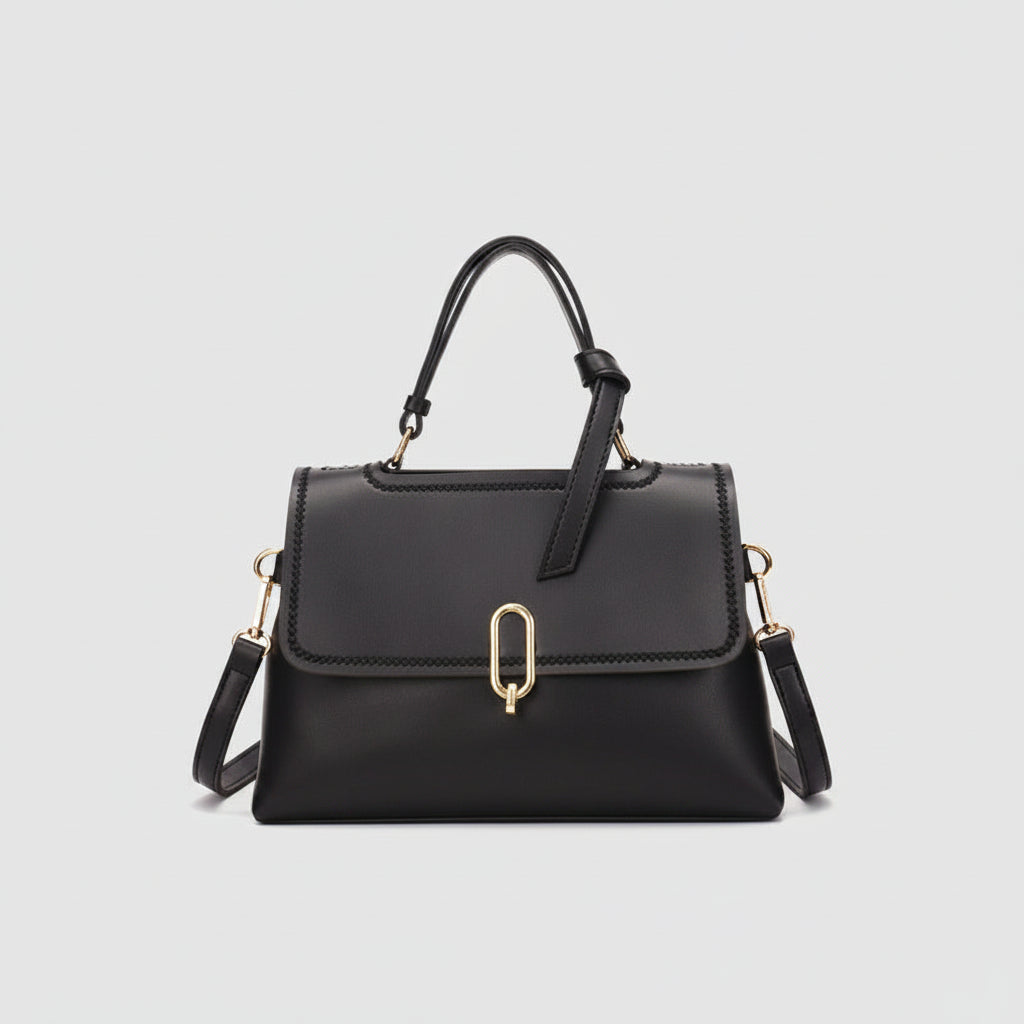 DIY Lock Elegance Top-Handle Bag