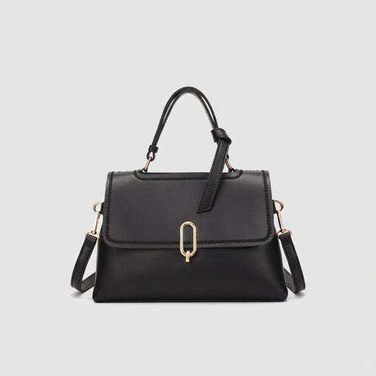 DIY Lock Elegance Top-Handle Bag