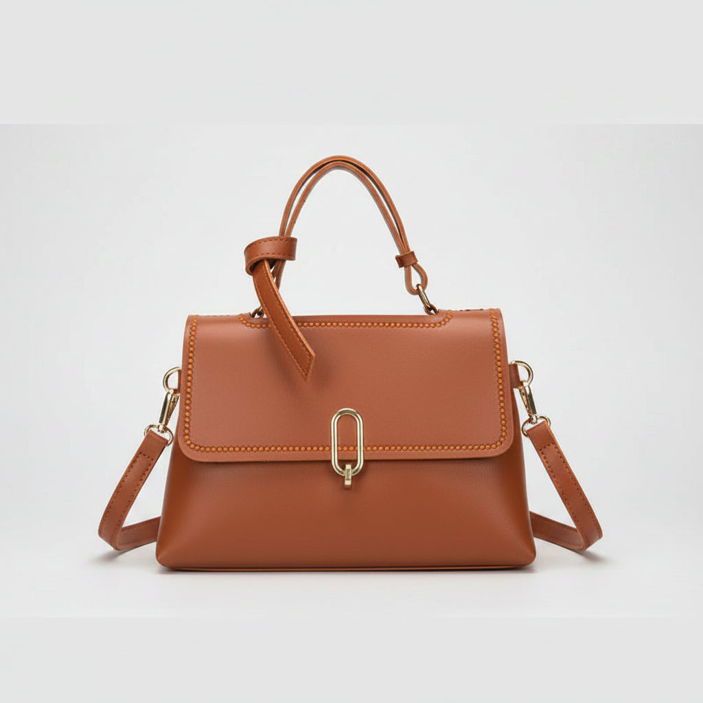 DIY Lock Elegance Top-Handle Bag