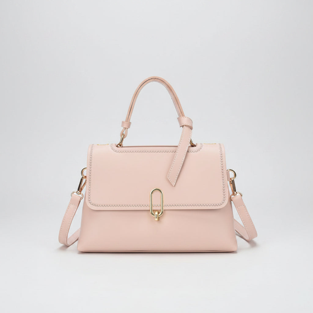 DIY Lock Elegance Top-Handle Bag